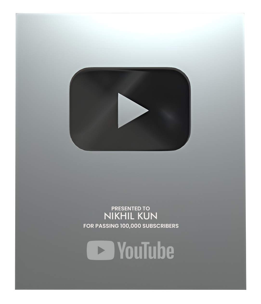 Nikhil's Silver Play Button